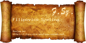 Filipovics Szelina névjegykártya